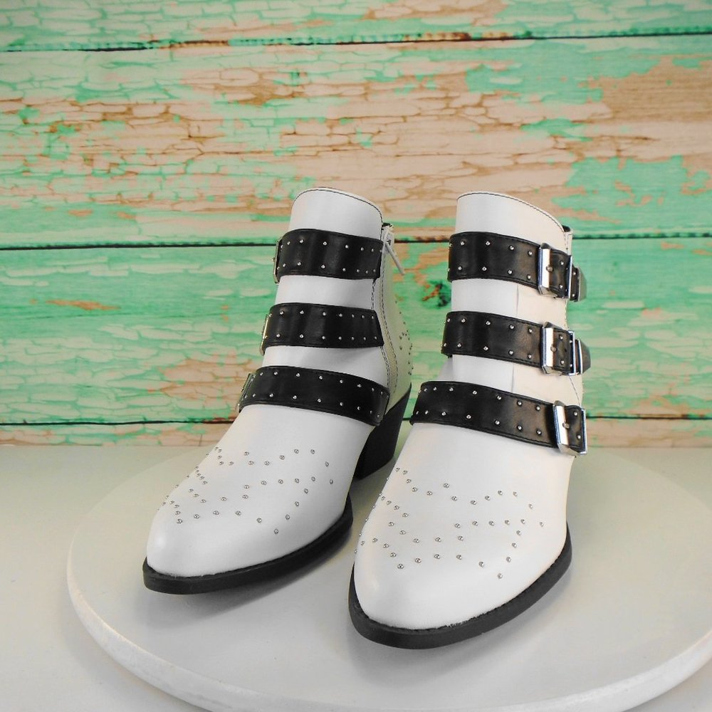 Mari A High Fashion 3 Strap Ankle Boots